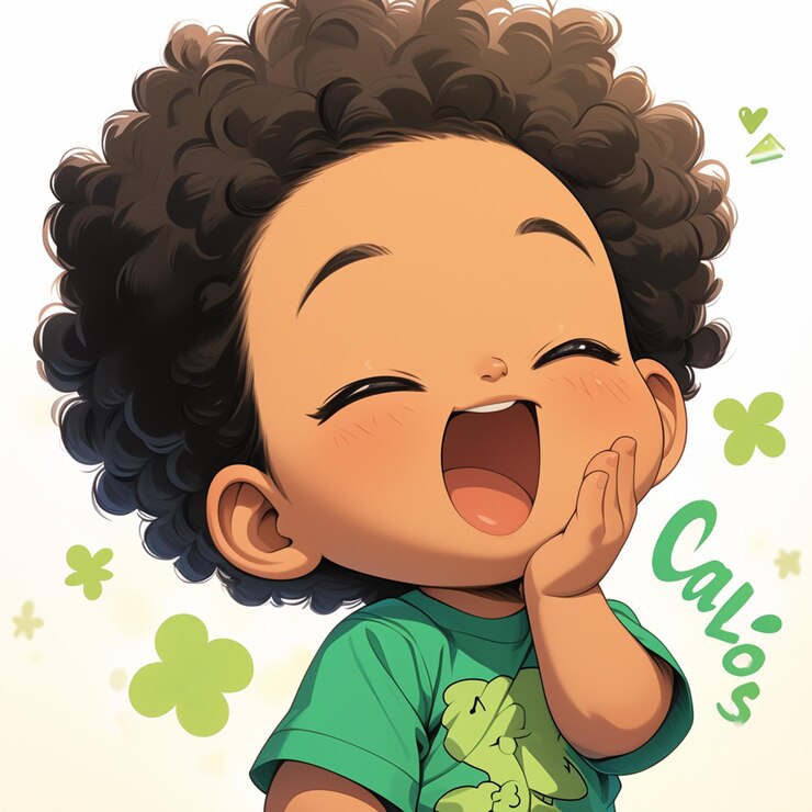 Vecteur un petit garçon nigérian aime le style de dessin animé de la fête des enfants