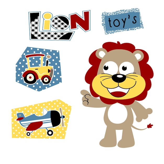 Petit Lion Avec Ses Jouets