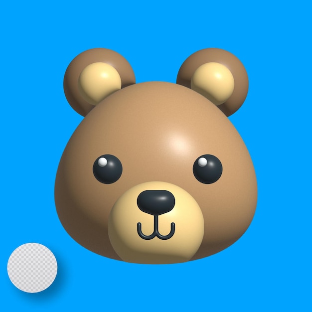 Vecteur petit ours 3d