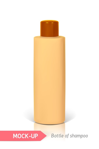 Vecteur petite bouteille de shampoing orange