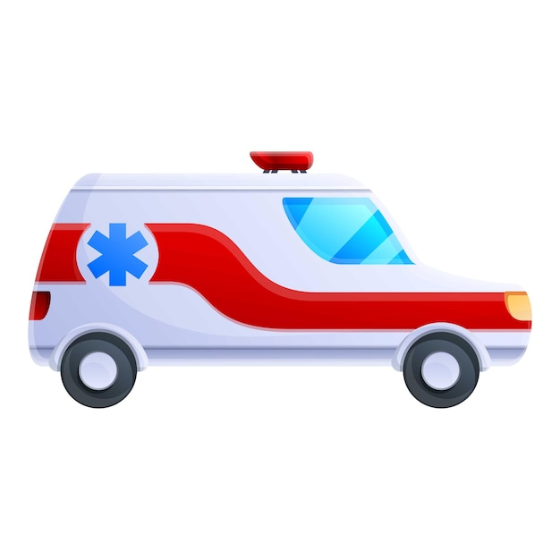 Petite icône de voiture d'ambulance Cartoon d'une petite icône vectorielle de voiture dambulance pour la conception web isolée sur fond blanc