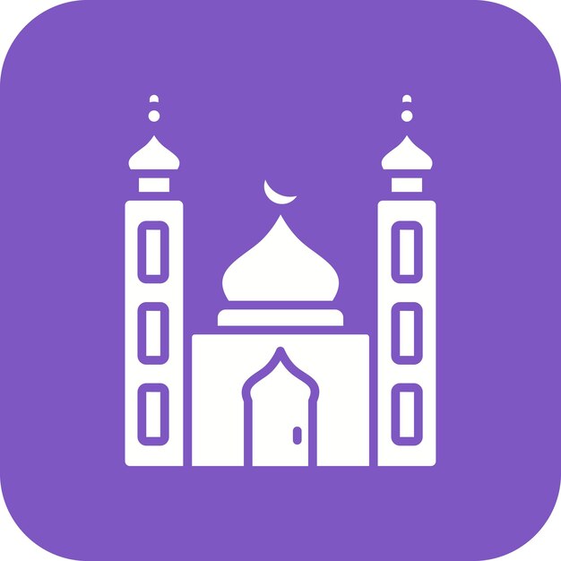 Petite image vectorielle de l'icône de la mosquée Peut être utilisée pour le Ramadan