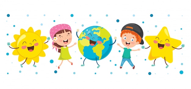 Petits Enfants Jouant Avec Un Globe