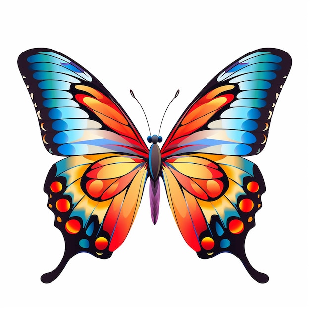Vecteur petits papillons bleus papillons roses communs papillons à fond noir hd