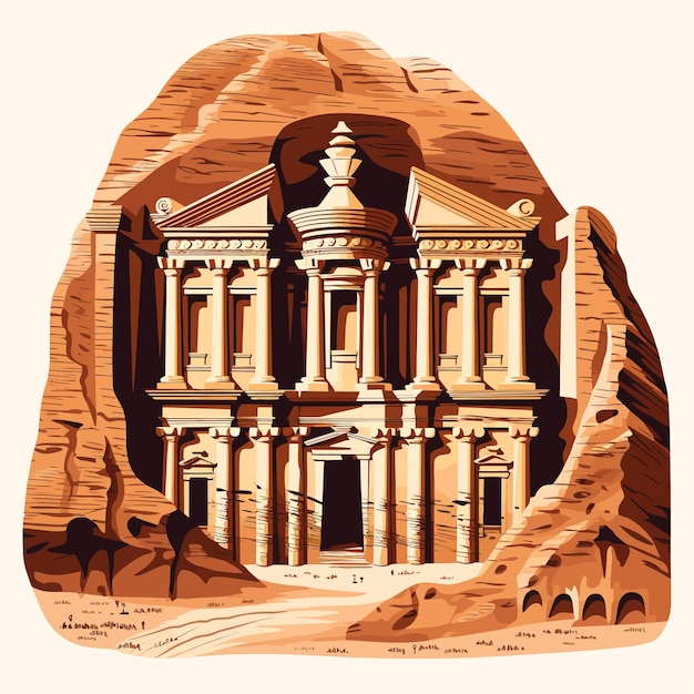 Vecteur petra_jordan_vector_illustré_blanc_arrière-plan