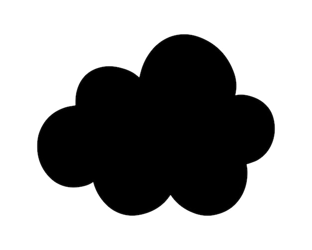 Phénomènes météorologiques nuageux doodle livre de coloriage de dessin animé linéaire