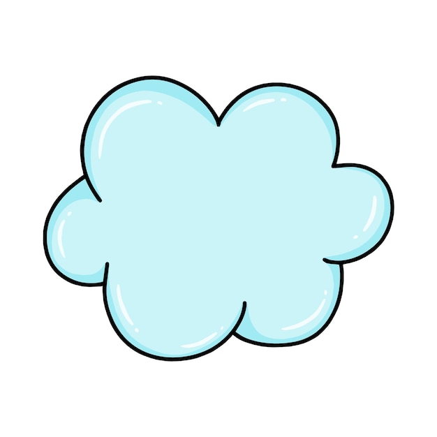Phénomènes météorologiques nuageux doodle livre de coloriage de dessin animé linéaire