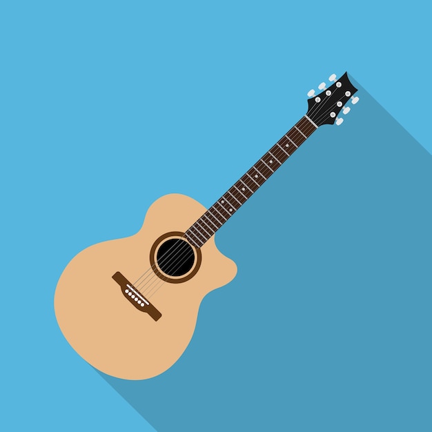 Photo de guitare acoustique, illustration de style