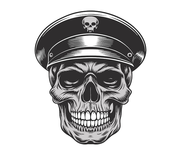 une photo en noir et blanc d'un crâne et les mots pilote sur le devant
