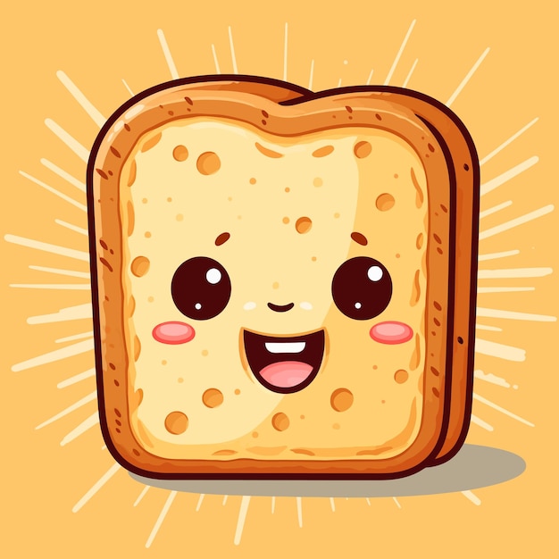 Vecteur une photo d'un toast avec un smiley dessus