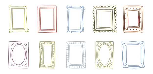 La photographie Doodle encadre des formes carrées