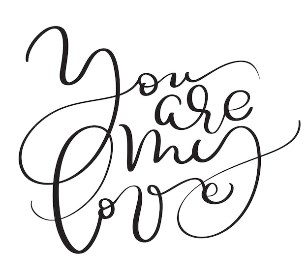 Phrase de calligraphie Te Quiero sur l'espagnol I Love You Vector Valentines Day Hand Drawn lettrage Coeur