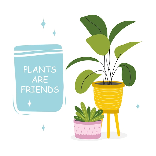 Phrase De Plante Plante D'intérieur à La Mode Et Citation De Motivation Plantes Amis