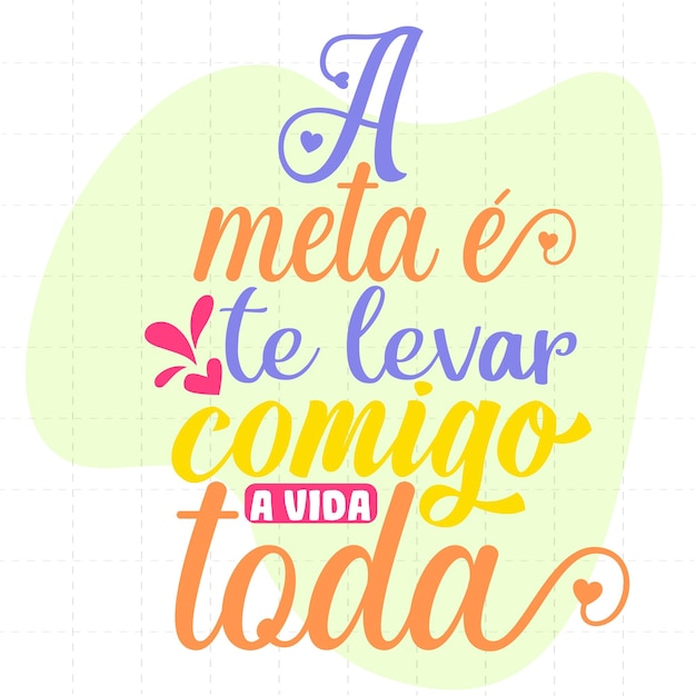 Phrase romantique en portugais brésilien avec édition simple