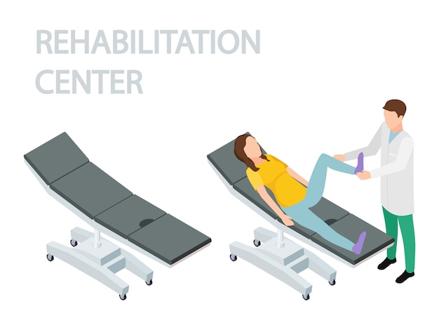 Physiothérapeute Et Patient En Réadaptation