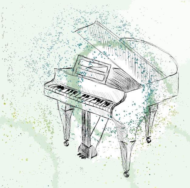 Vecteur piano à croquis