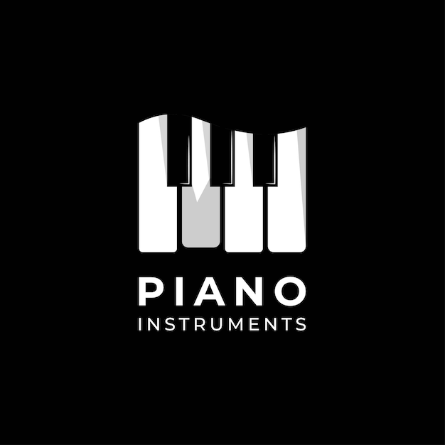 Piano, instrument, création de logo musical.