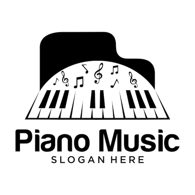 Vecteur piaono music compositeur consert logo design