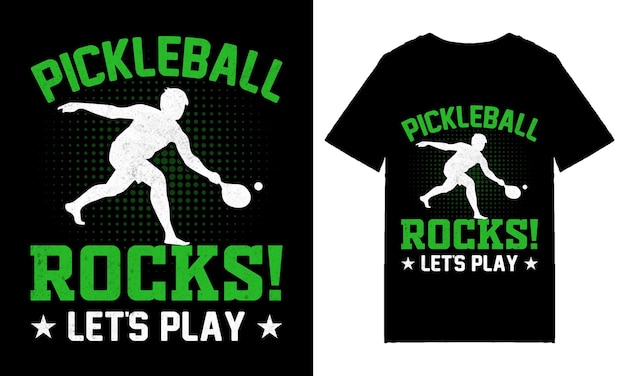 Vecteur pickleball rocks ! jouons