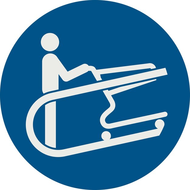 Pictogramme Du Signe D'obligation Tenez La Poignée Du Chariot Iso 7010 M060