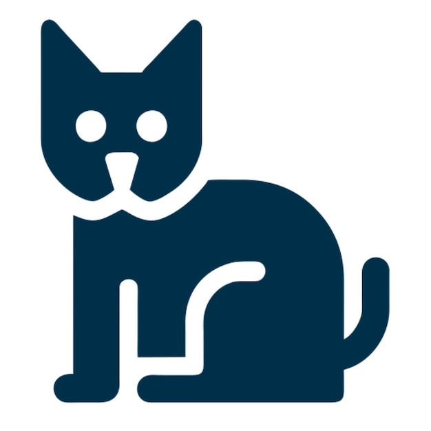 le pictogramme effrayant du chat