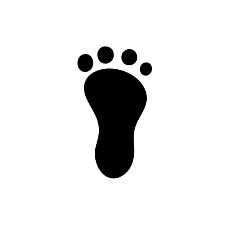 Vecteur pictogramme des empreintes humaines