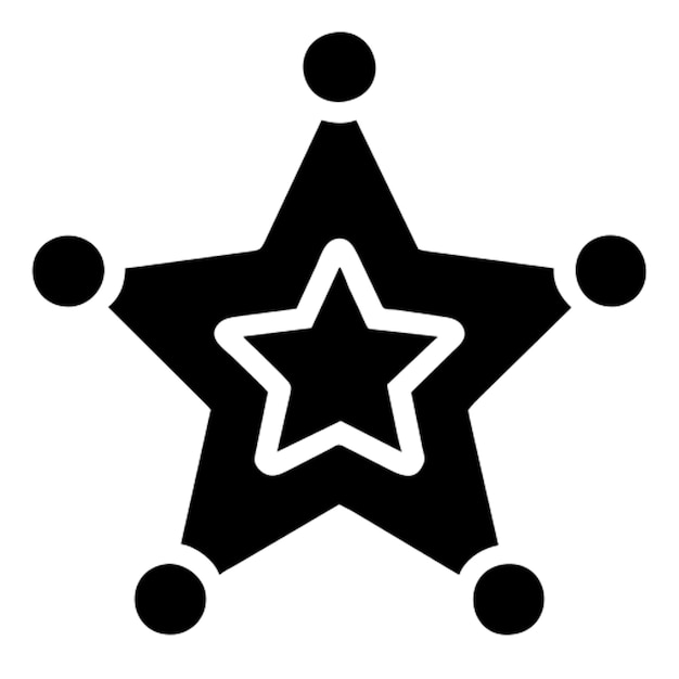 Vecteur pictogramme de l'étoile du shérif