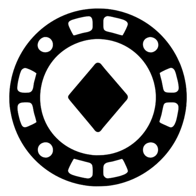 Vecteur pictogramme des jetons de casino