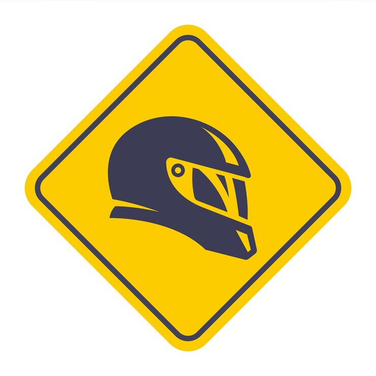 Vecteur pictogramme noir d'un casque de moto