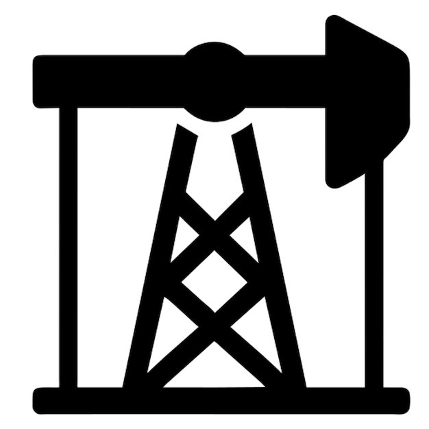 Vecteur pictogramme de puits de pétrole