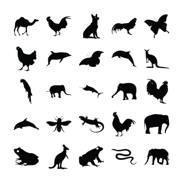 Pictogrammes Solides D'animaux