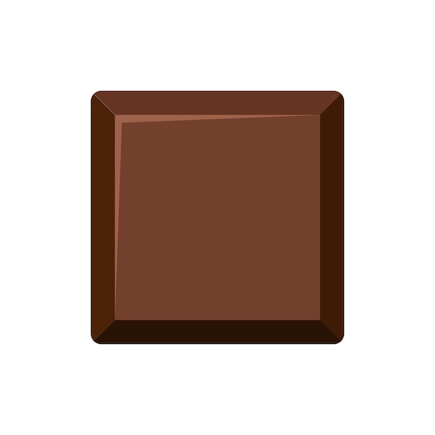 Vecteur pièce de barre de chocolat morceau carré délicieux noir amer laiteux chocolat partie cacao dessin sucré plat