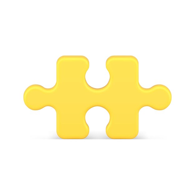 Pièce de puzzle jaune d icône illustration vectorielle