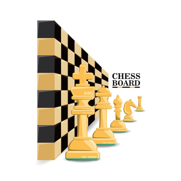 pièces d&#39;échecs et icône de la planche