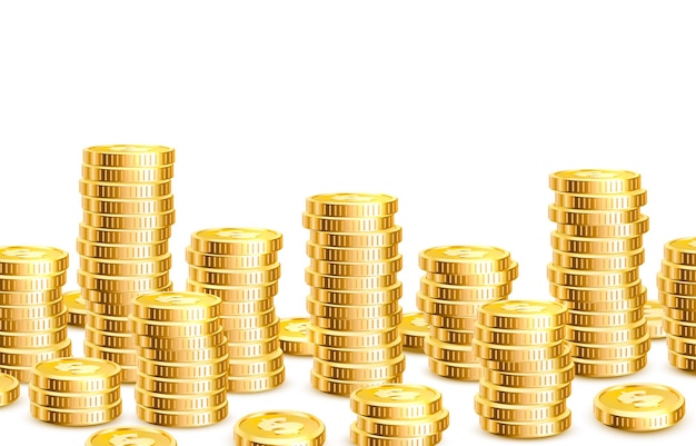 Pièces d'or fortune cash finance gagnant de l'argent