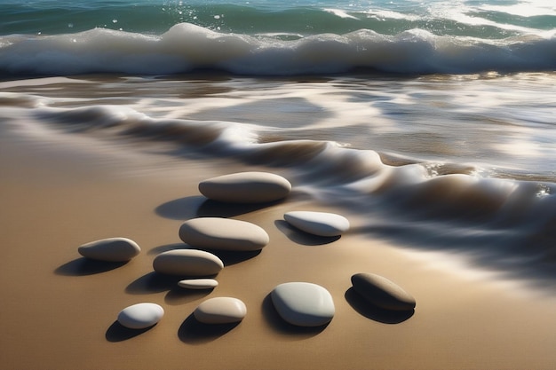 des pierres sur la plage