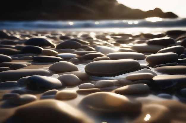 Vecteur des pierres sur la plage