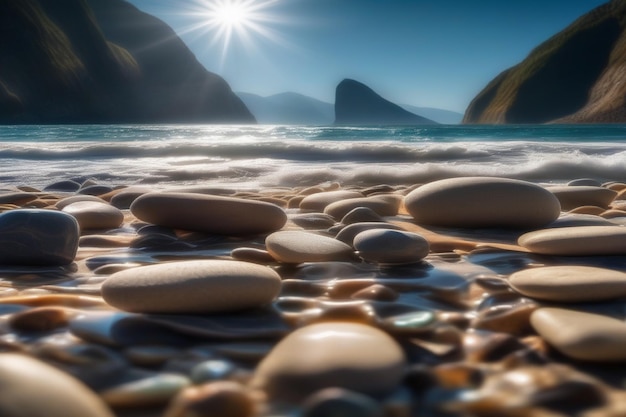 des pierres sur la plage