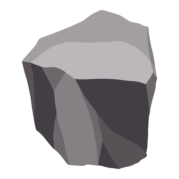 Vecteur pierres rocheuses ou débris de montagne gravier pierre grise morceau de pierre fossile de forme polygonale élément de décoration de jeu