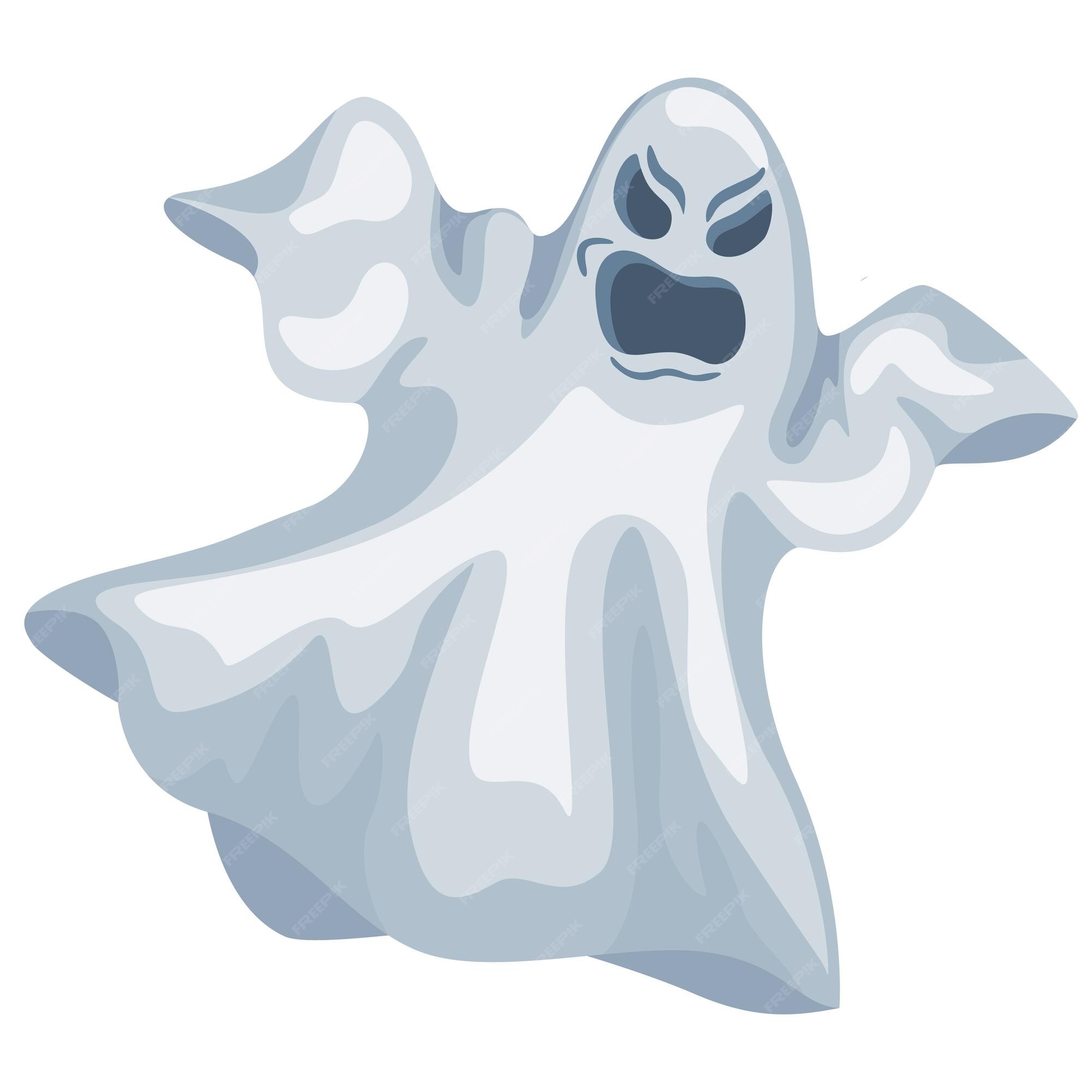 Pierres Tombales En Pierre D'halloween Et Fantôme. Illustration De