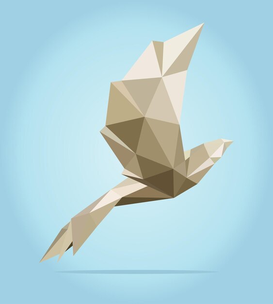 Vecteur pigeon art polygonal image colombe illustration vectorielle