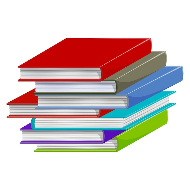 Pile de livres illustration isolé sur fond blanc