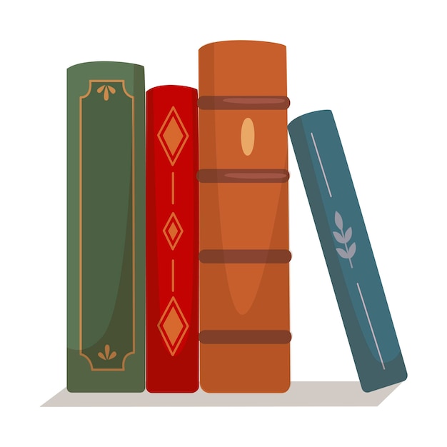 Pile de livres Librairie bibliothèque concept éducatif de bibliothèque Illustration vectorielle