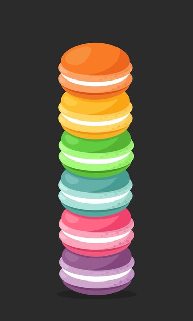 Pile De Macarons Colorés