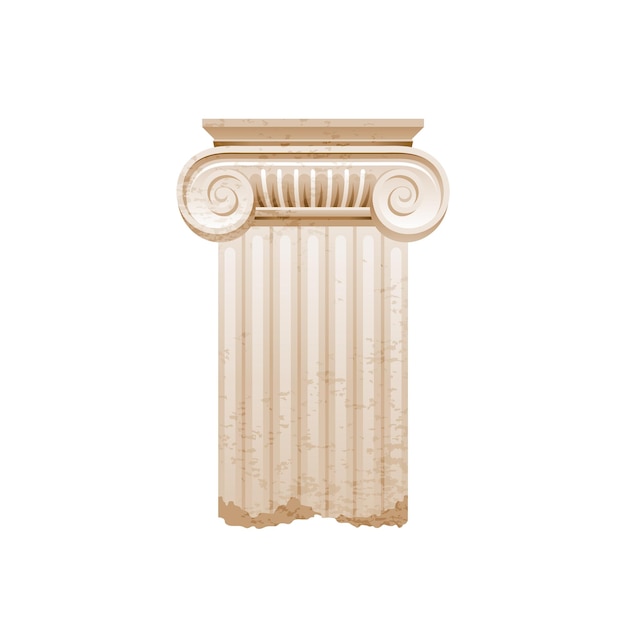 Pilier de colonne vecteur architecture ancienne grecque ou romaine Ancienne colonne classique antique de Grèce Rome