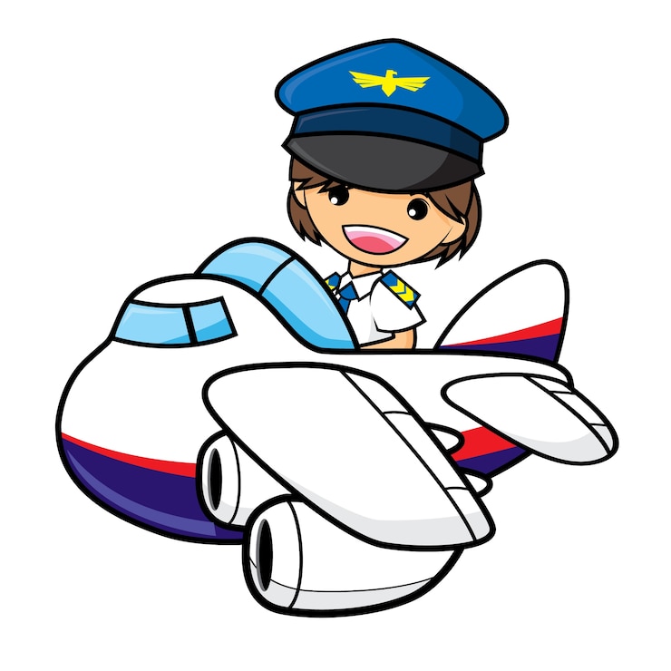 Vecteur pilote garçon illustration