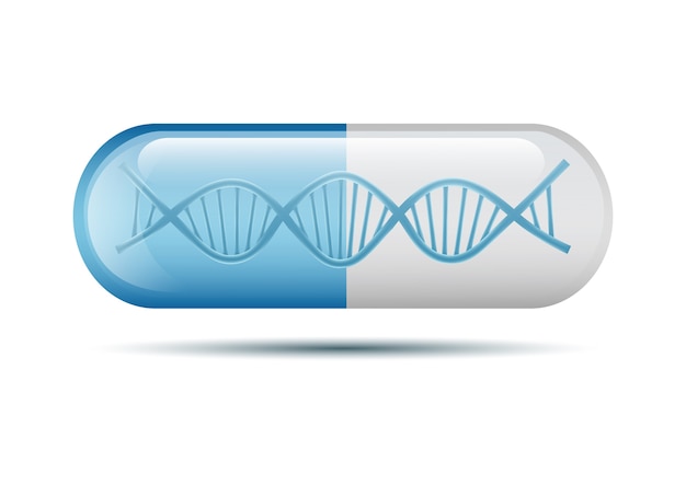 Pilule De Capsule D'adn Isolée