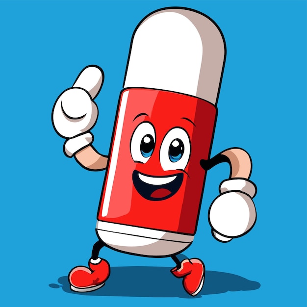 Pilule Rouge Pilule Bleue Dessinée à La Main Plate Mascotte élégante Dessin De Personnage De Dessin Animé Autocollant Concept D'icône