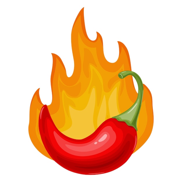 Piment rouge chaud en feu Cuisine traditionnelle mexicaine