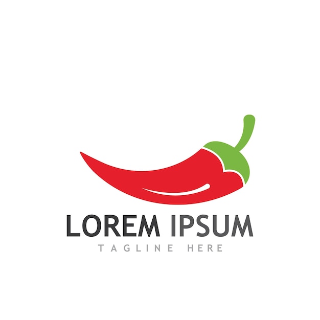 Piment rouge chaud naturel icône vector Illustration